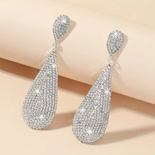Long Rhinestone Teardrops