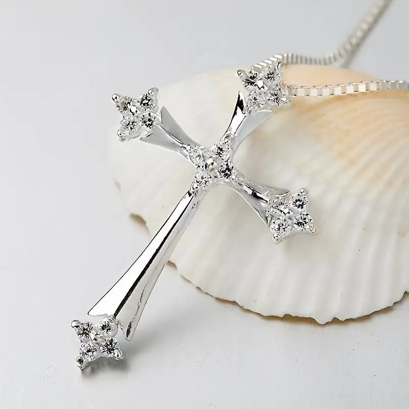 Rhinestone Cross Necklace