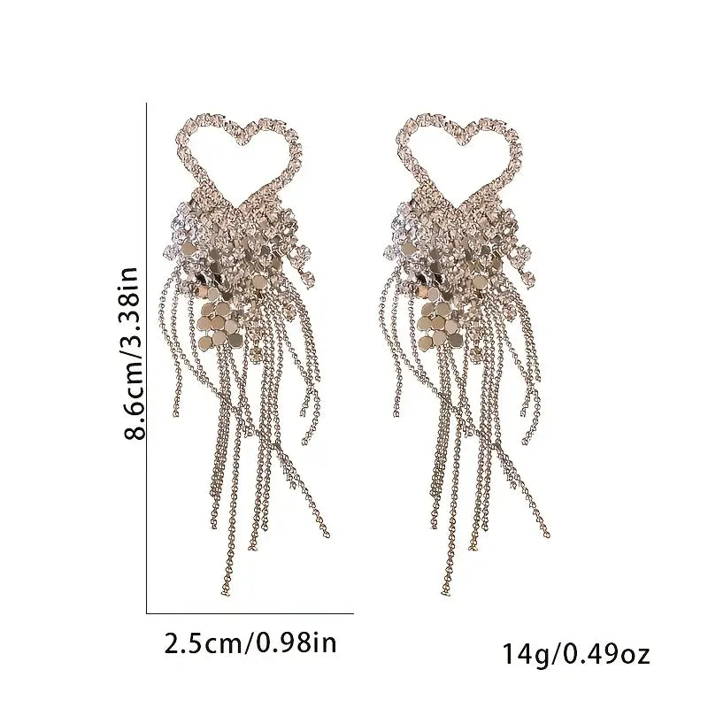 Heart Curtain Earrings