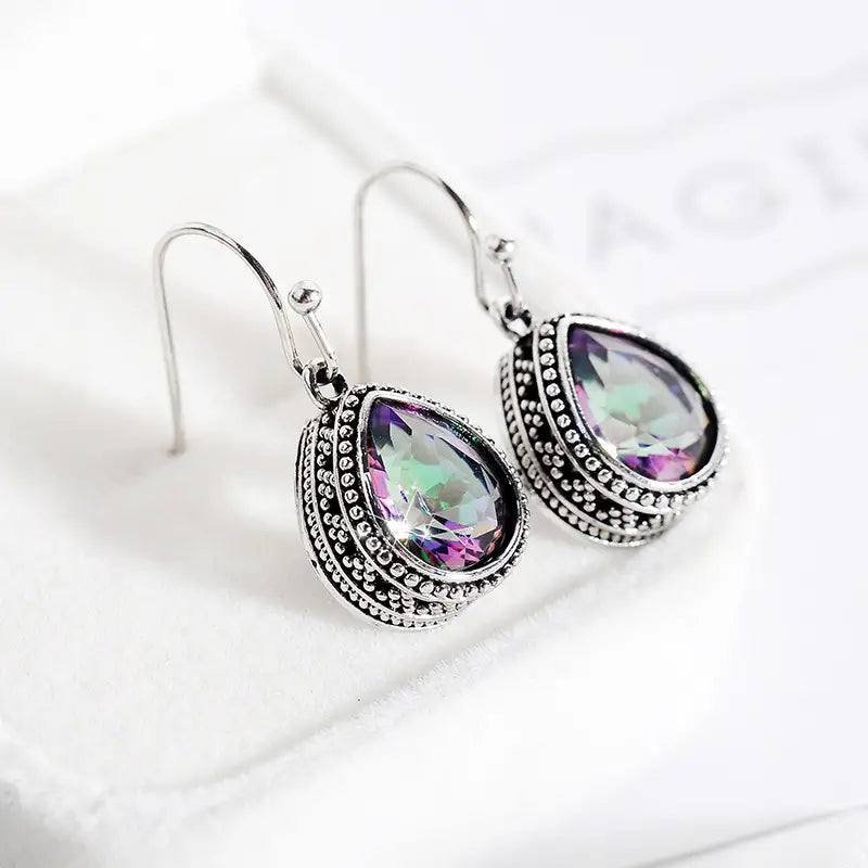 Iridescent Teardrop Earrings