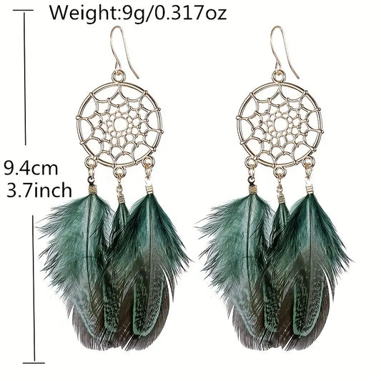 Feathered Dreamcatcher Earrings