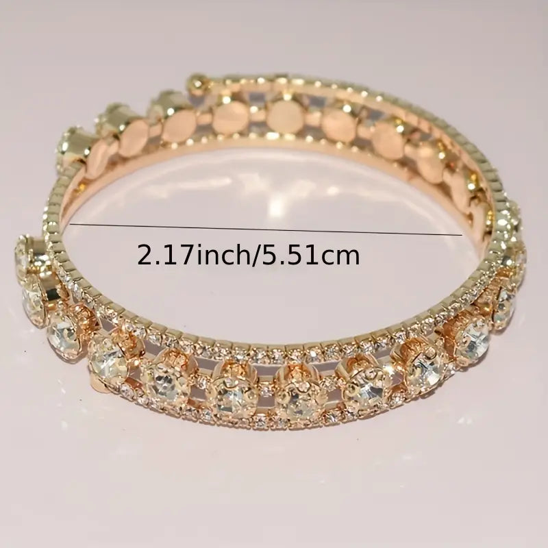 Rhinestone Coil Bracelet