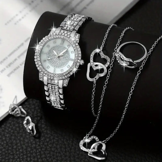 5-Pc Rhinestone Watch Set