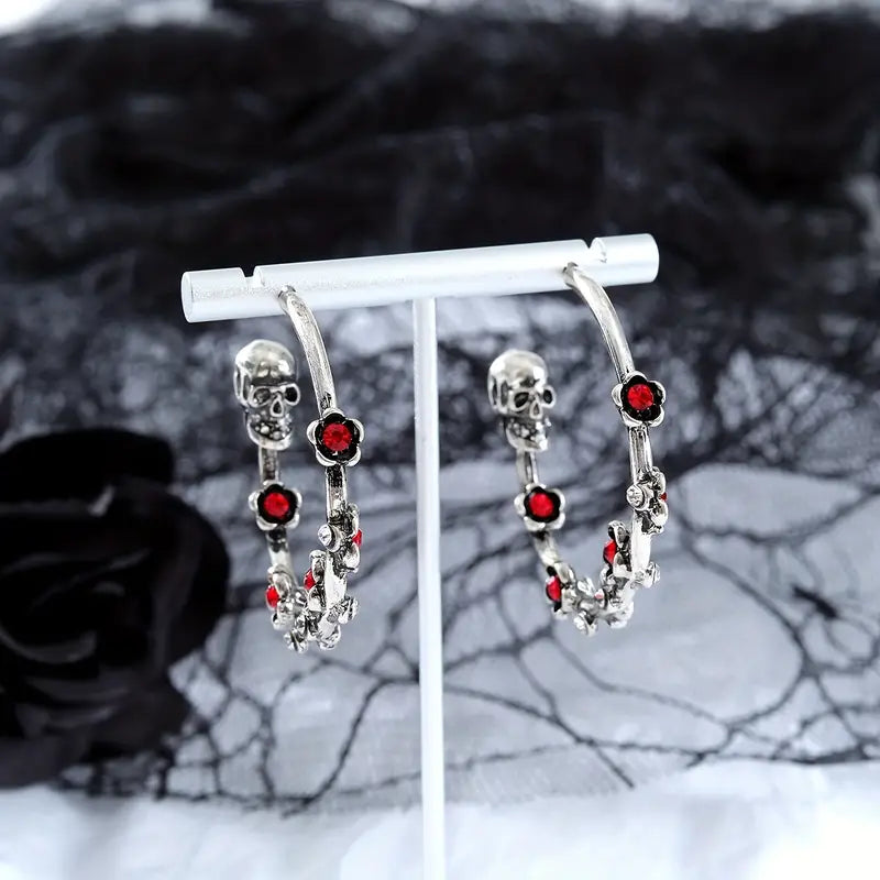 Skull Hoop Earrings