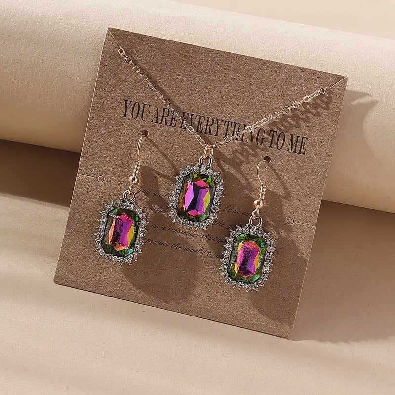 Oil Slick Necklace Set