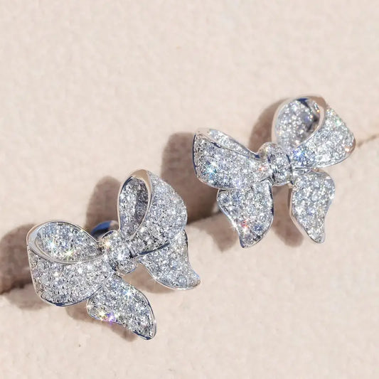 CZ Bow Earrings