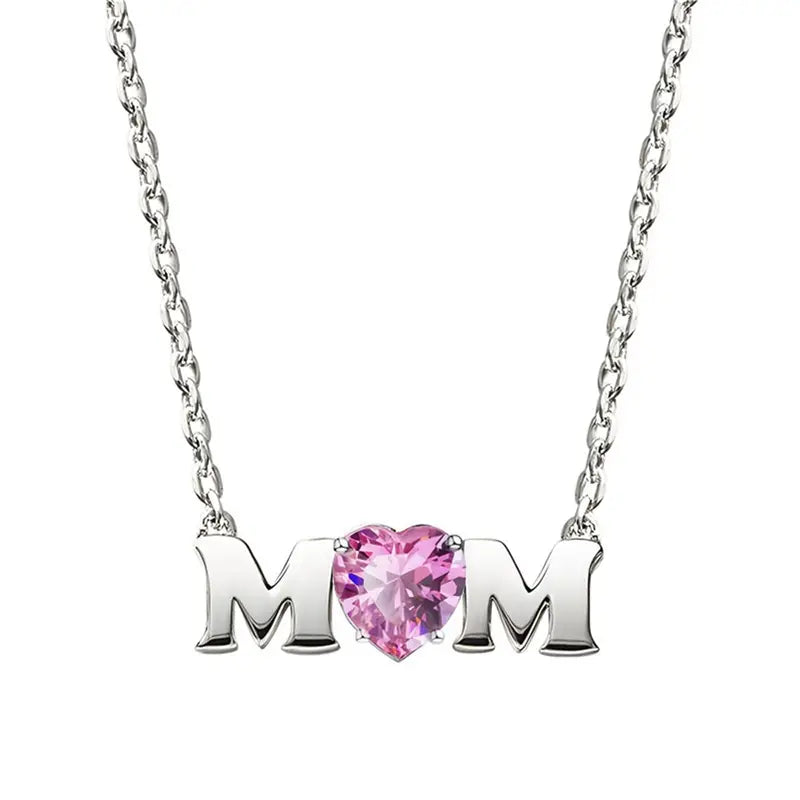 MOM Pink Gemstone Necklace