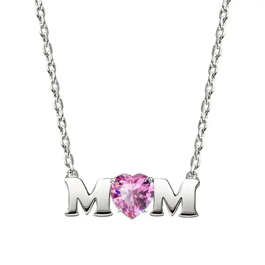 MOM Pink Gemstone Necklace