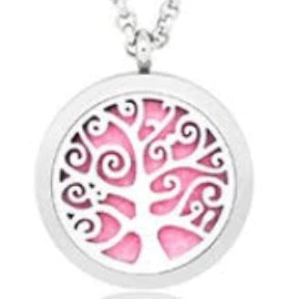 Silver Whimsical Tree Essential Oil Necklace