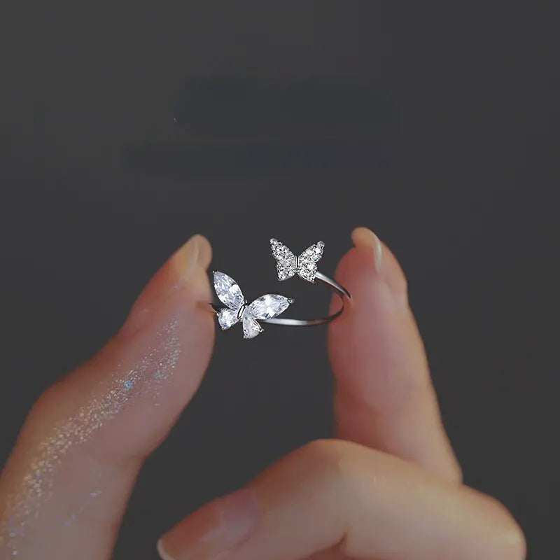 Dainty Open Butterfly Ring