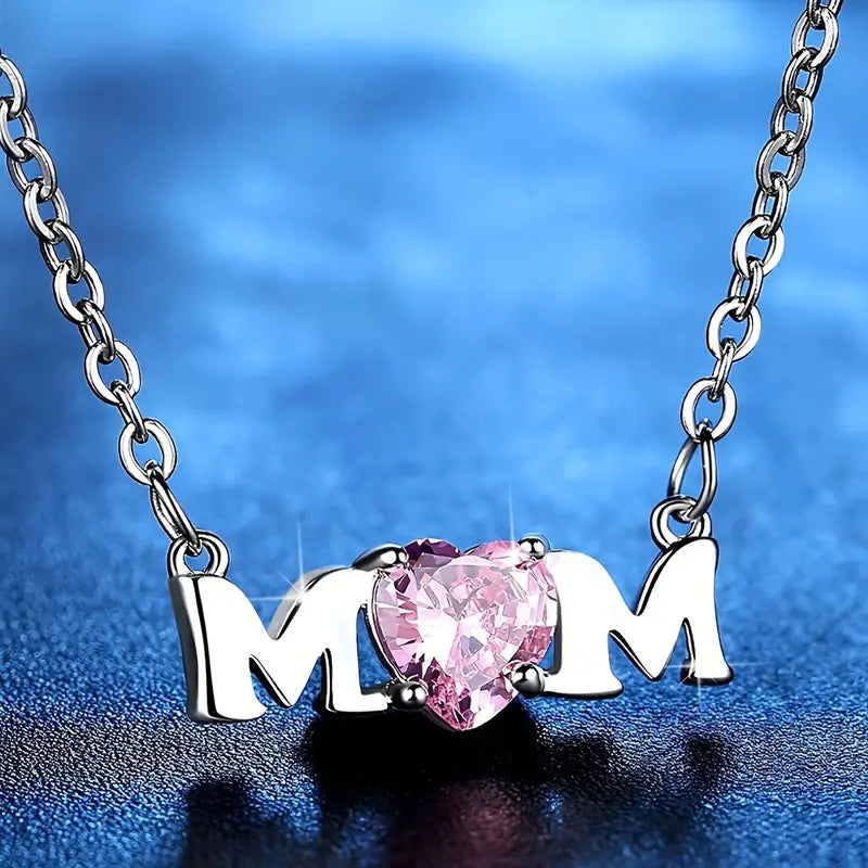 MOM Pink Gemstone Necklace