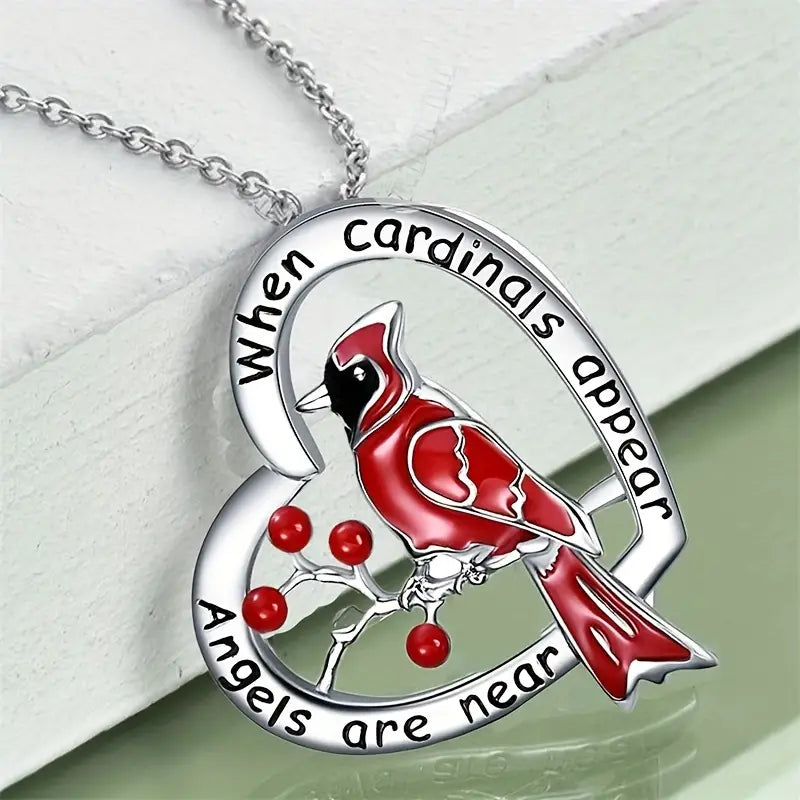 Cardinal Heart Necklace