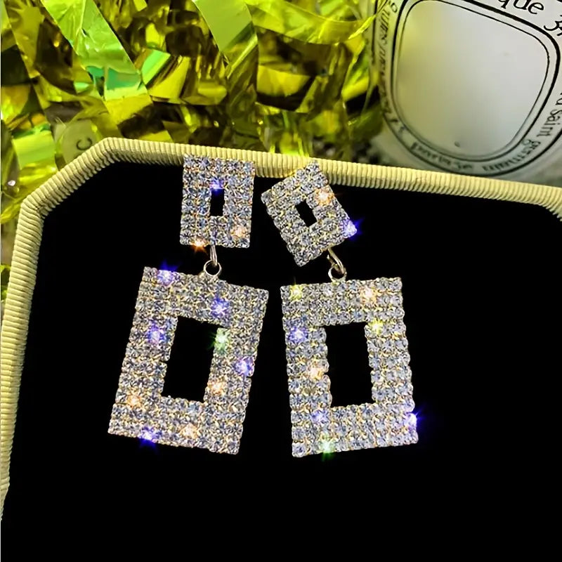 Rhinestone Geometric Earrings