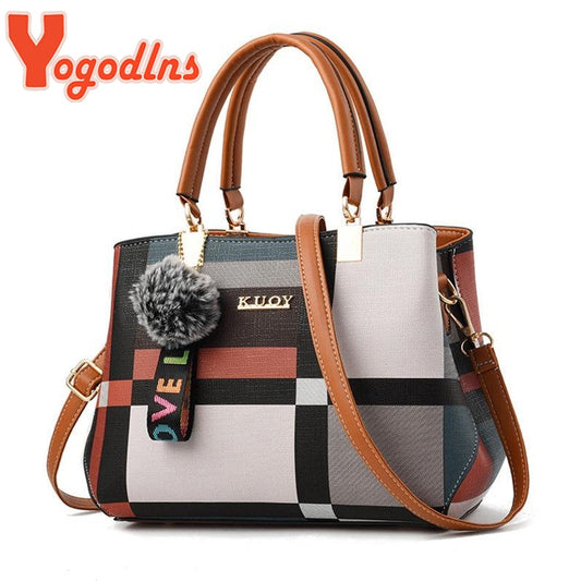 Color Blocks Satchel Handbag