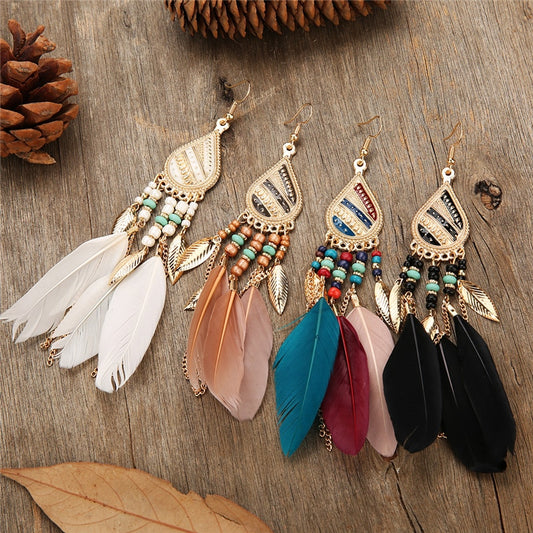 Bohemian Feather Earrings