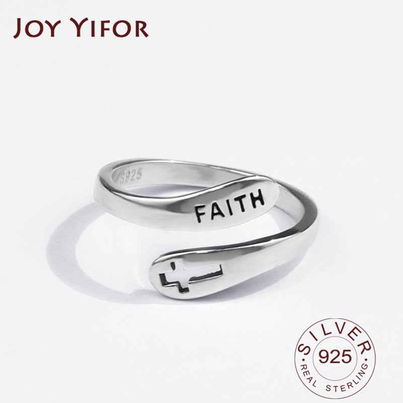 Sterling Silver Faith Ring