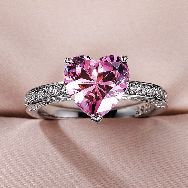 CZ Heart Ring