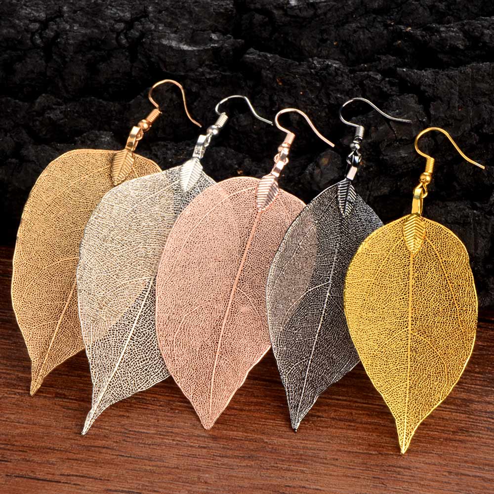 Die Cut Leaf Earrings