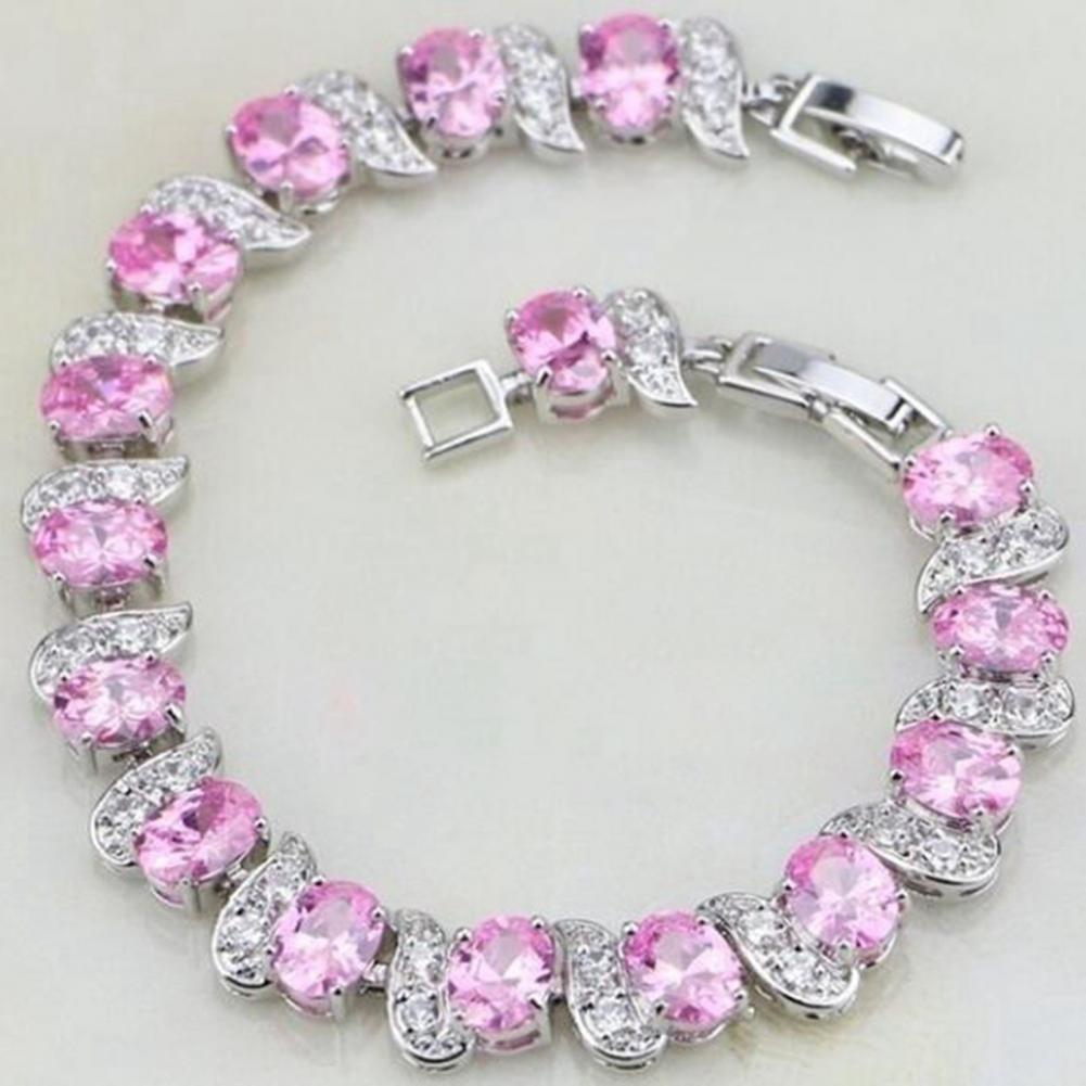 Colored Rhinestone Tennis Bracelet