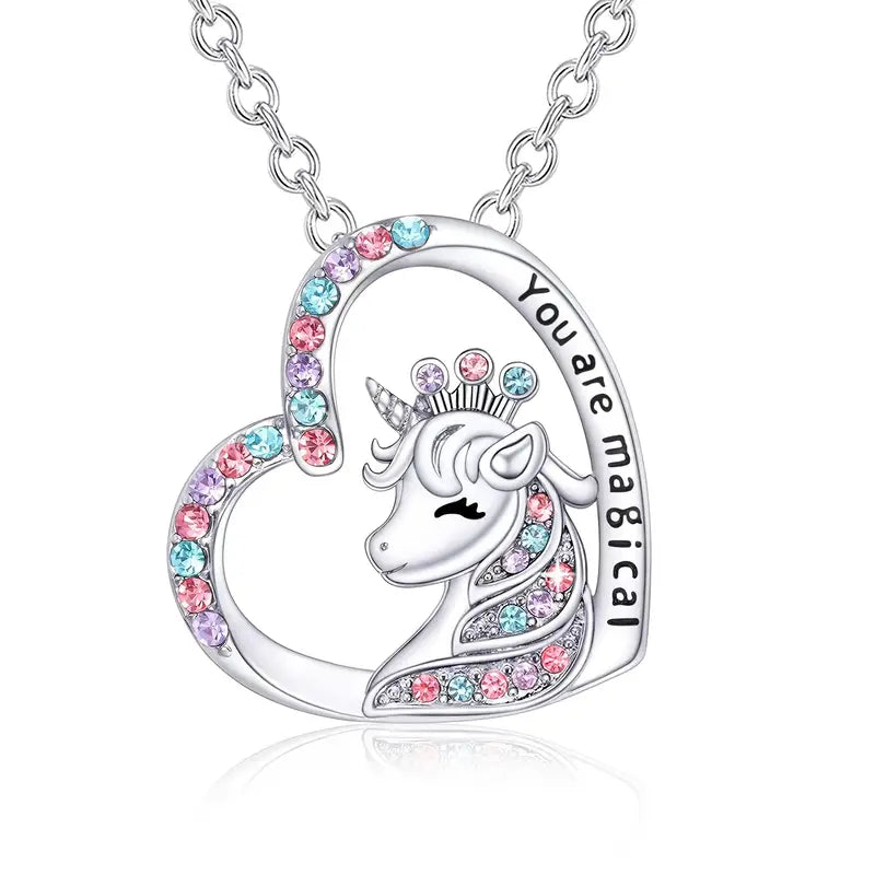 Girls Unicorn Jewelry Set